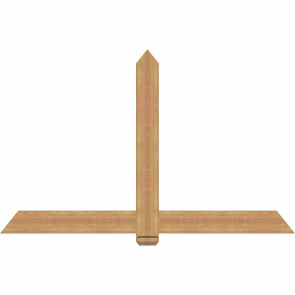 Ekena Millwork Eugene Smooth Timber Gable Bracket, Western Red Cedar, 72"W x 45"H x 1 1/2"D x 5 1/2"F, 15/12 Pitch GBW072X45X0206EUG00SWR - main